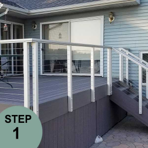 Step 1 | Fascia Mounted Posts for Cable Rail by RailFX