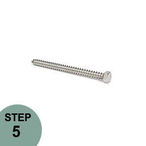 Step 5 | Stainless Steel Lag Screw by RailFX