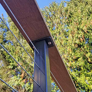 Wood Top Rail Post Plates by RailFX