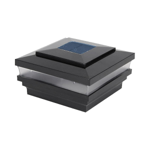 Designer Island Solar Post Cap - Hammertone Black