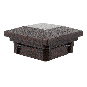 Dekor Savona Flat Pyramid Post Cap - Dark Copper Vein