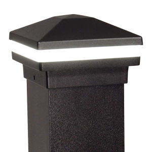 DekPro Effex Halo Glow Ring Pyramid Post Cap Light - Black
