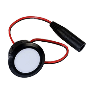 Recessed LED Deck Lights With Trim Rings - Black
