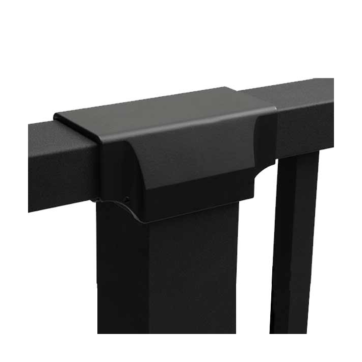 ALX Contemporary Continuous Top Rail Line Bracket - Installed