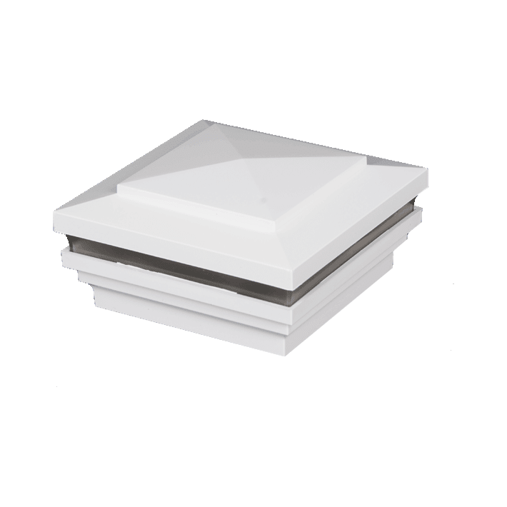 Designer Island Halo Low Voltage Light Post Cap - White