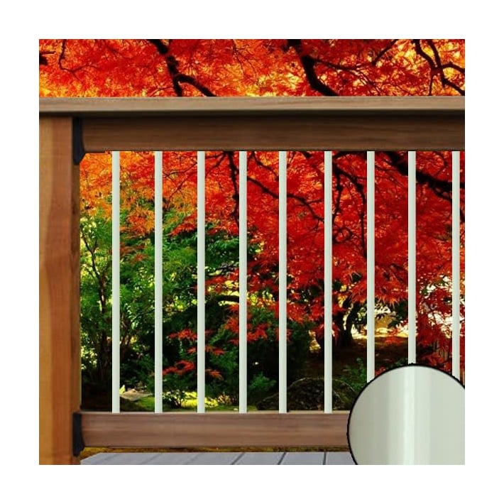 Deckorators 32" Matte White Classic Round Aluminum Balusters