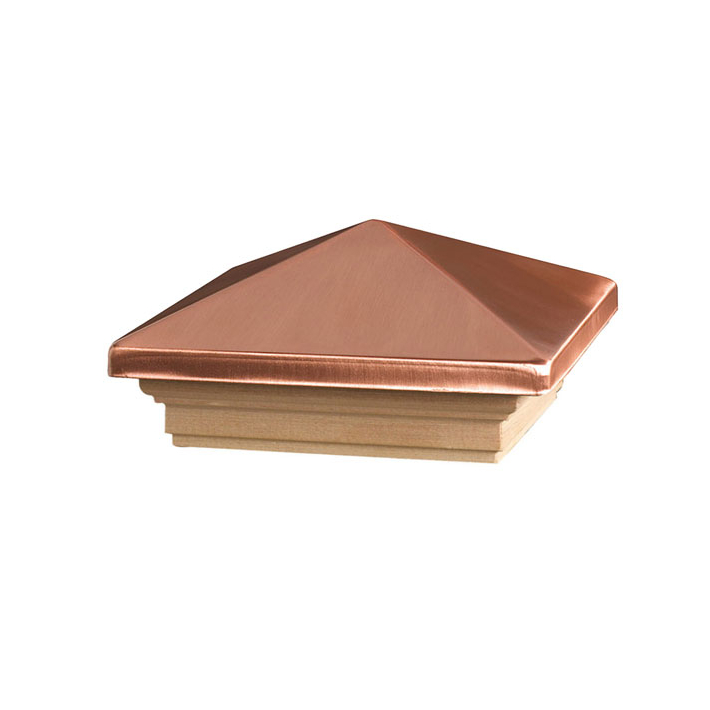 Jumbo Victoria High Point Post Cap by Maine Ornamental - Copper - Cedar
