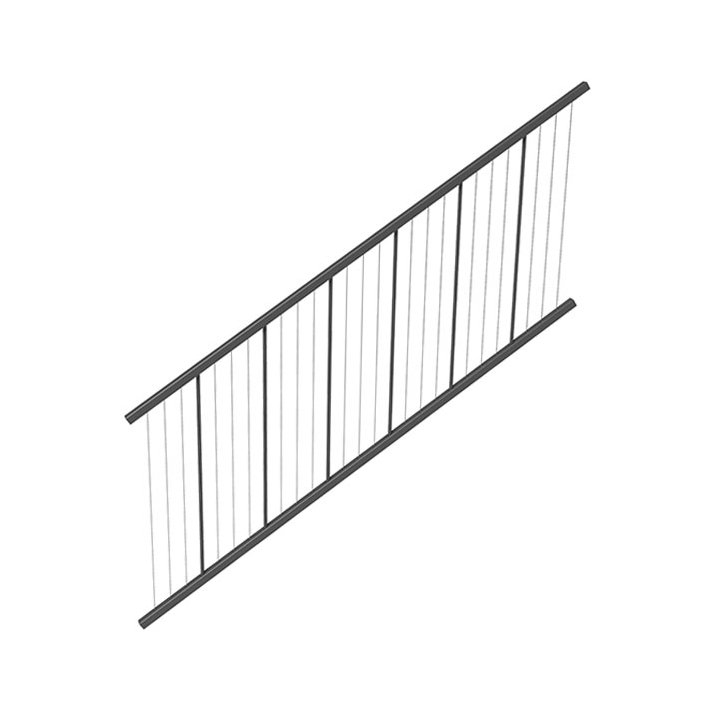 Al13 Home Vertical Cable Rail Stair Panels - Black Sand