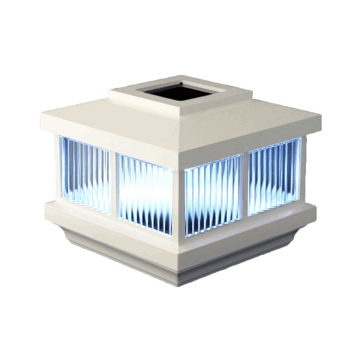 Light House Designer White Solar Post Cap - White