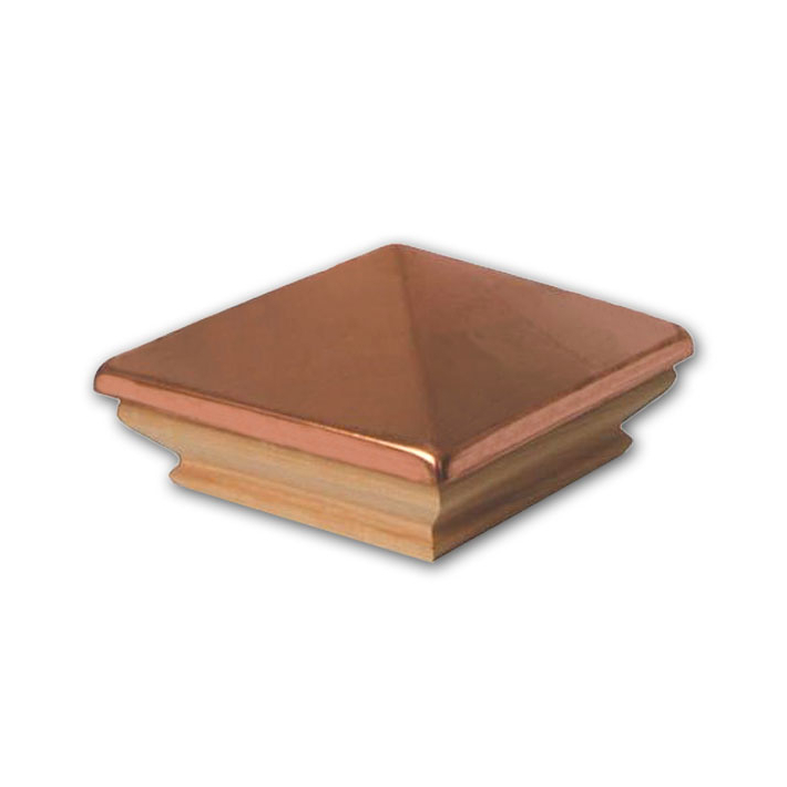 Copper Pyramid Post Cap - Cedar