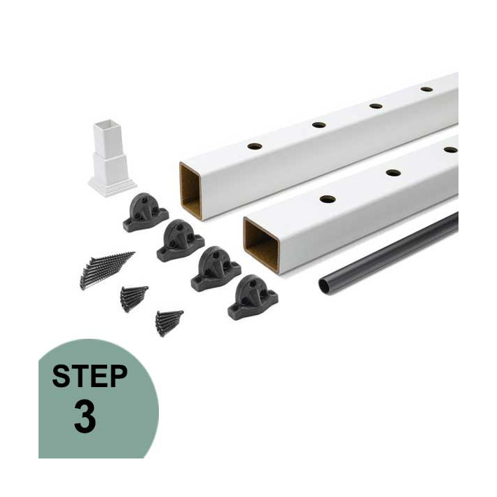 Trex Select Round Rail Kit Contents