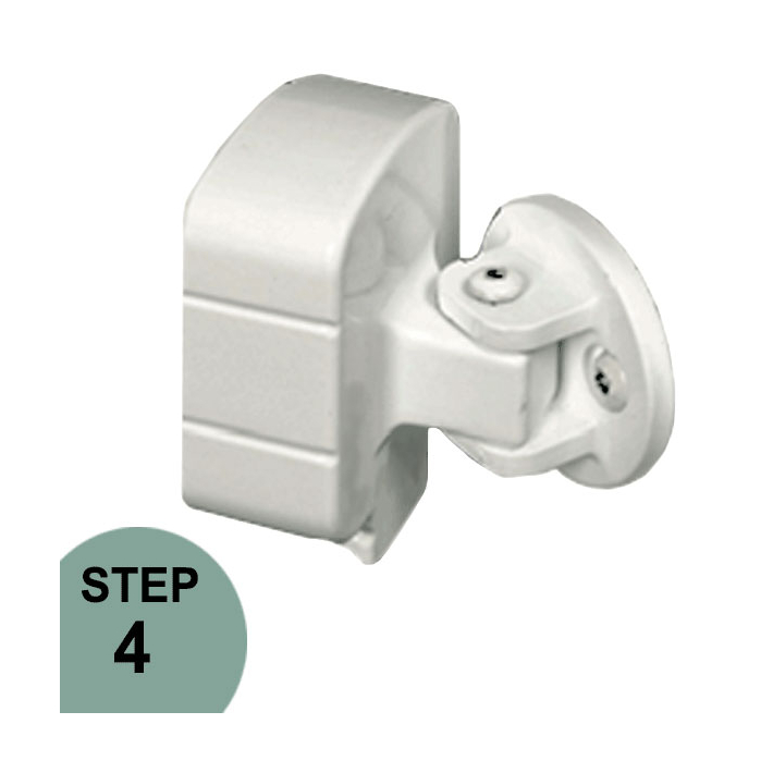 White Regal Railing Universal Angle Top Rail Bracket