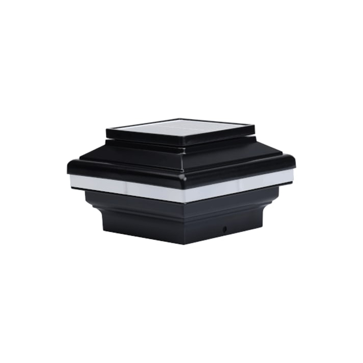 Zena Solar Post Cap Light by Aurora - Black