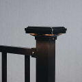 Mini Neptune LED Post Cap Light - 2" Black - On