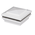Designer Island Halo Low Voltage Light Post Cap - White