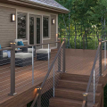 Contemporary Cable Rail Posts - Weathered Brown