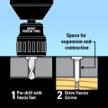 Deckfast Epoxy Coated Fascia Screws Installation Diagram