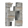 Deckorators 2 Piece Cast Stone Post Cover - Gray Cobblestone