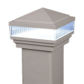 Colonial Pyramid Scallop Lens LED Low Voltage Post Cap