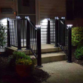 Ornamental Low Voltage Combo Post Cap Light On Front Porch Rail