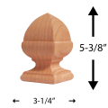 French Acorn Finial - 4"