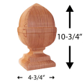 French Acorn Finial - 6"