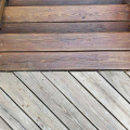 KDAT Brown Color Mix & Clear Deck Sealer Before & After
