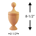 Baltimore Finial - Cedar - Dimensions

