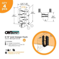OZCO Laredo Sunset 8&Prime;-10&Prime; Joist Hanger Flush - Diagram