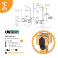OZCO Laredo Sunset 8&Prime; Post to Beam Bolt Inline Diagram