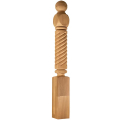 Rope Twist Ball Top Newel - Full Size