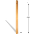 Single V Groove Newel - Dimensions