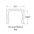 Timbertech/Azek Drink Rail Dimensions