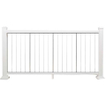Finished White Impression Rail Express Vertical Cable Rail Kits - Top Rail Sold Separately