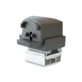 Westbury Crossover Bracket for Aluminium Railing Bronze Back Right Corner View
