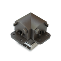 Westbury Crossover Bracket for Aluminium Railing Bronze Corner View