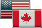U.S. & Canadian Flags