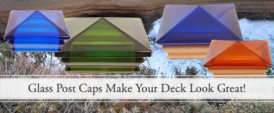 glass post caps Solid Glass Post caps